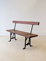 Victorian Mahogany Reversible Tram Bench C.1890