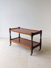 Victorian Mahogany Two-Tier Serving Serving Stand