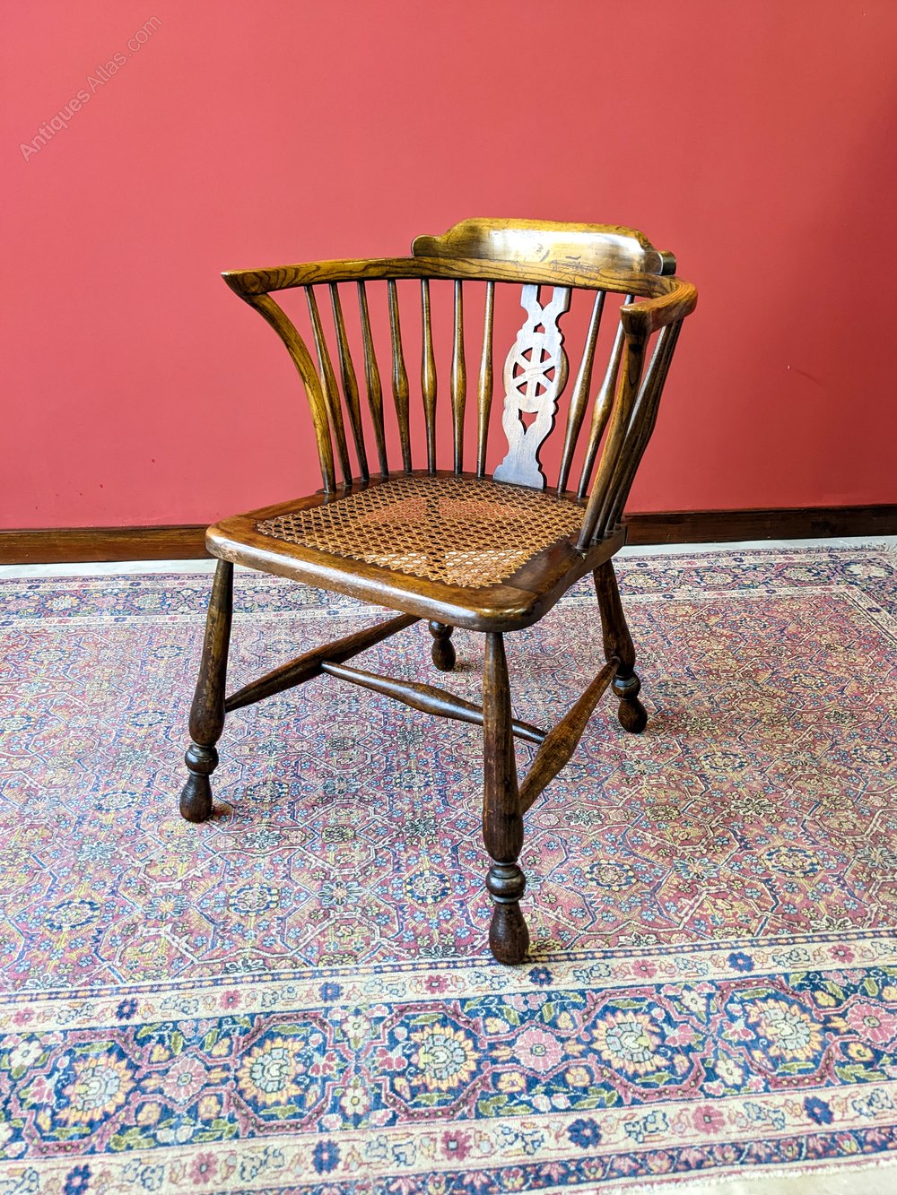 Antiques Atlas Vintage 1940 Cane Seat Elm Windsor Chair