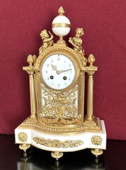 Exceptional Gilt Mantle Clock, Circa 1875