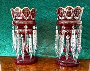 Good & Large Pair Of Victorian Lustres ,circa 1875