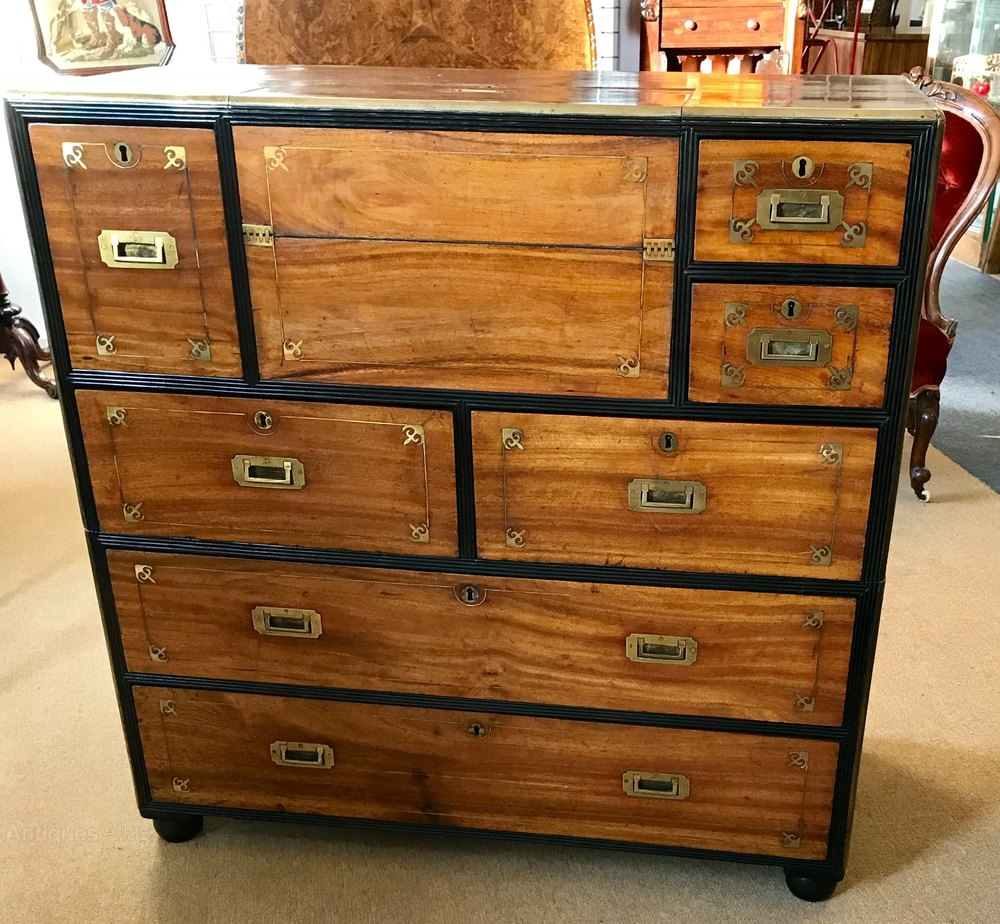 Outstanding Camphor Wood Campaign Chest 1860 Antiques Atlas