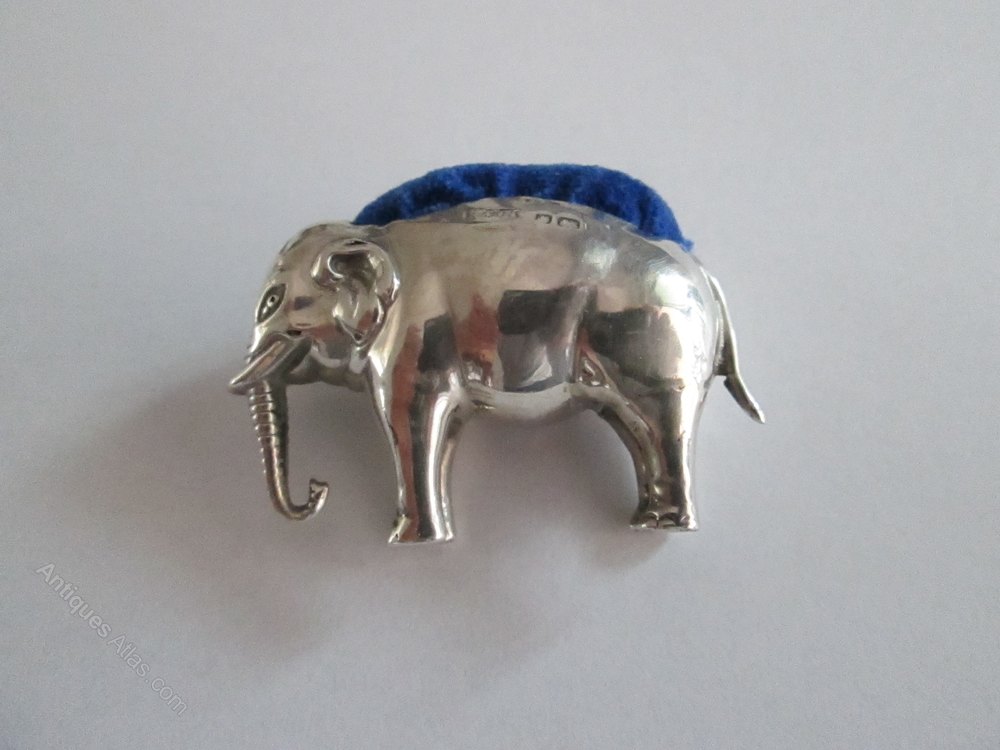 Antiques Atlas Silver Pin Cushion Edwardian Elephant