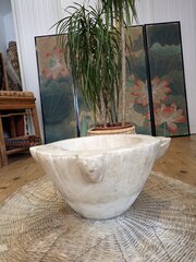 Antique Marble Mortar Large Heavy Impressive
