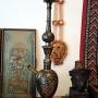 Indian Bidri Hookah Base Silver Inlay Antique