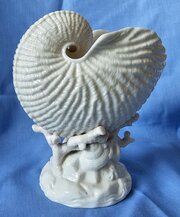 A Fine Quality 1st Period Belleek Nautilus Shell Vase