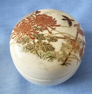 A Small Satsuma Box And Lid C1900