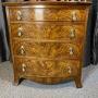 Burr Walnut Bow fronted Chest Of Drawers
