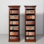 19th-century Tall, Slim Mahogany Open Bookcases