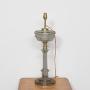 A Converted Victorian Brass & Glass Oil Lamp 