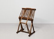 A Floor Standing Arts & Crafts Walnut Folio Stand