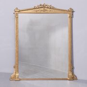 A Mid Victorian Carved Giltwood Overmantle Mirror 