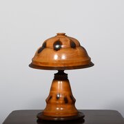 Brazilian Monkey Puzzle Tree Wood Lamp And Shade