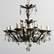 Bronze & Crystal Chandelier