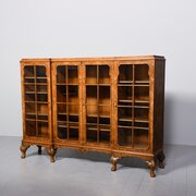 Burr And Figured Walnut Four-door Bookcase