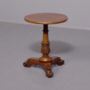 Carved mahogany William 4th wine table