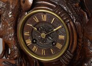 Carved Walnut Black Forest Mantel Clock