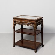 Chinese 3-tier Stand, With A Marble Top
