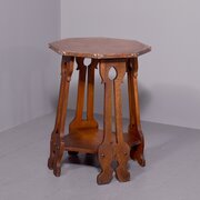 Copper & Oak Art Nouveau Occasional Table