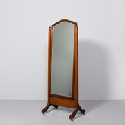 Edwardian Mahogany Cheval Mirror