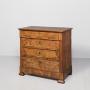  Figured-walnut Biedermeier chest of Drawers