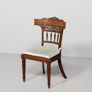 Fine Carved Klismos Chair with Bergere Seat