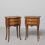 Fine Quality Pair Of Louis 15th Walnut Lockers