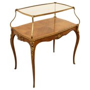 French Two Tier Side Table/Étagère