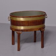 George 3rd Brass-Bound Mahogany Open Wine Cooler 