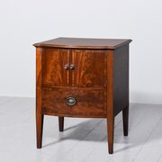 George III Bow Fronted Bedside Commode