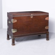 George III Mahogany Dowry Chest On Stand