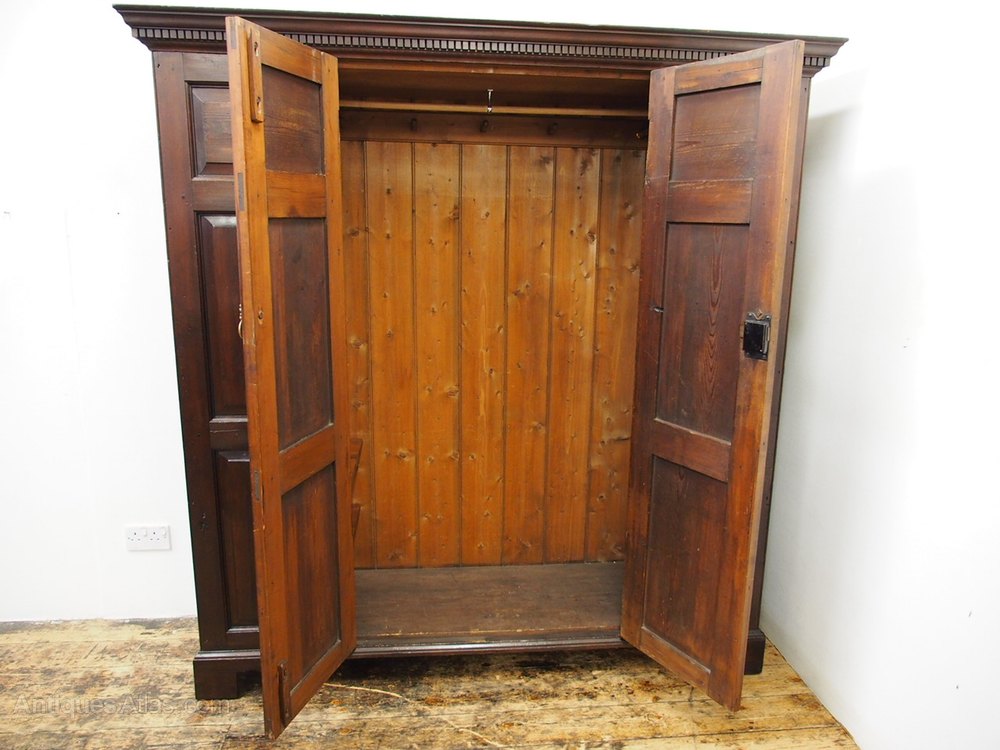 III Style Stained Pine Wardrobe Antiques Atlas