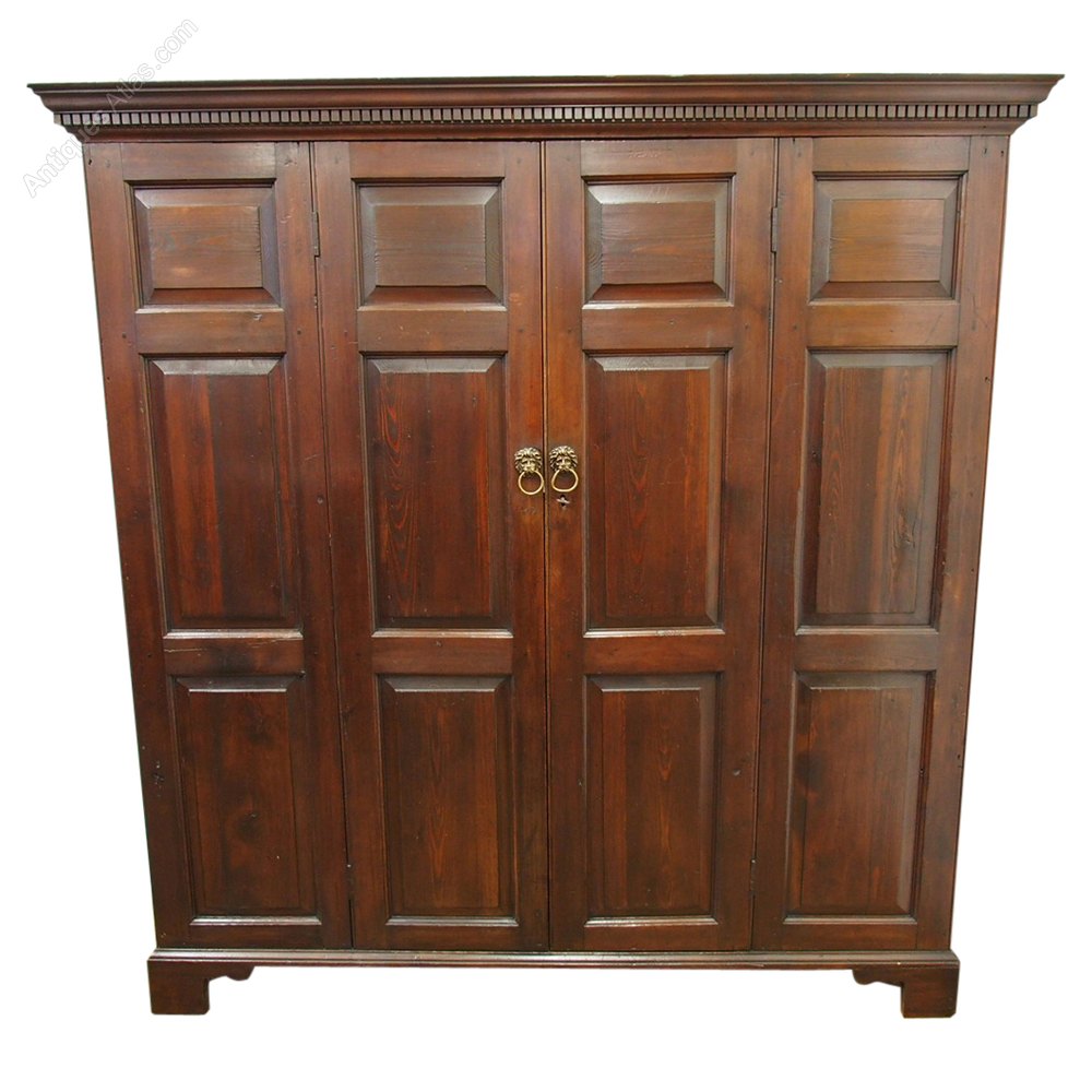 III Style Stained Pine Wardrobe Antiques Atlas