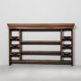 George III oak wall rack
