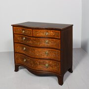 George III Style Serpentine Chest Of Drawers