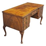 George II Style Walnut Writing Table / Desk