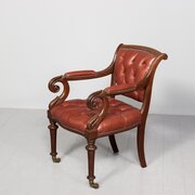 George IV Mahogany Library / Desk Chair