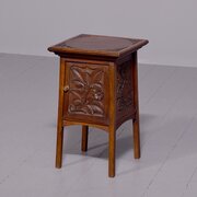 Arts And Crafts Neat-size, Mahogany Carved Side Table