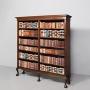 Georgian Style Mahogany Inlaid Open Bookcase