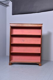 Georgian-style, Mahogany Tall Open Bookcase