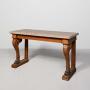 Granite Topped Oak Console Table