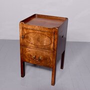 Inlaid Mahogany George 3rd Tray-top Bedside Locker