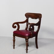 Large William IV Mahogany Office Or Armchair