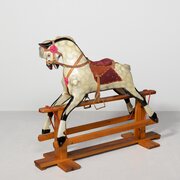 Large Wooden Dappled-grey Rocking Horse 