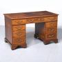 Late Victorian Inlaid Mahogany Kneehole Desk