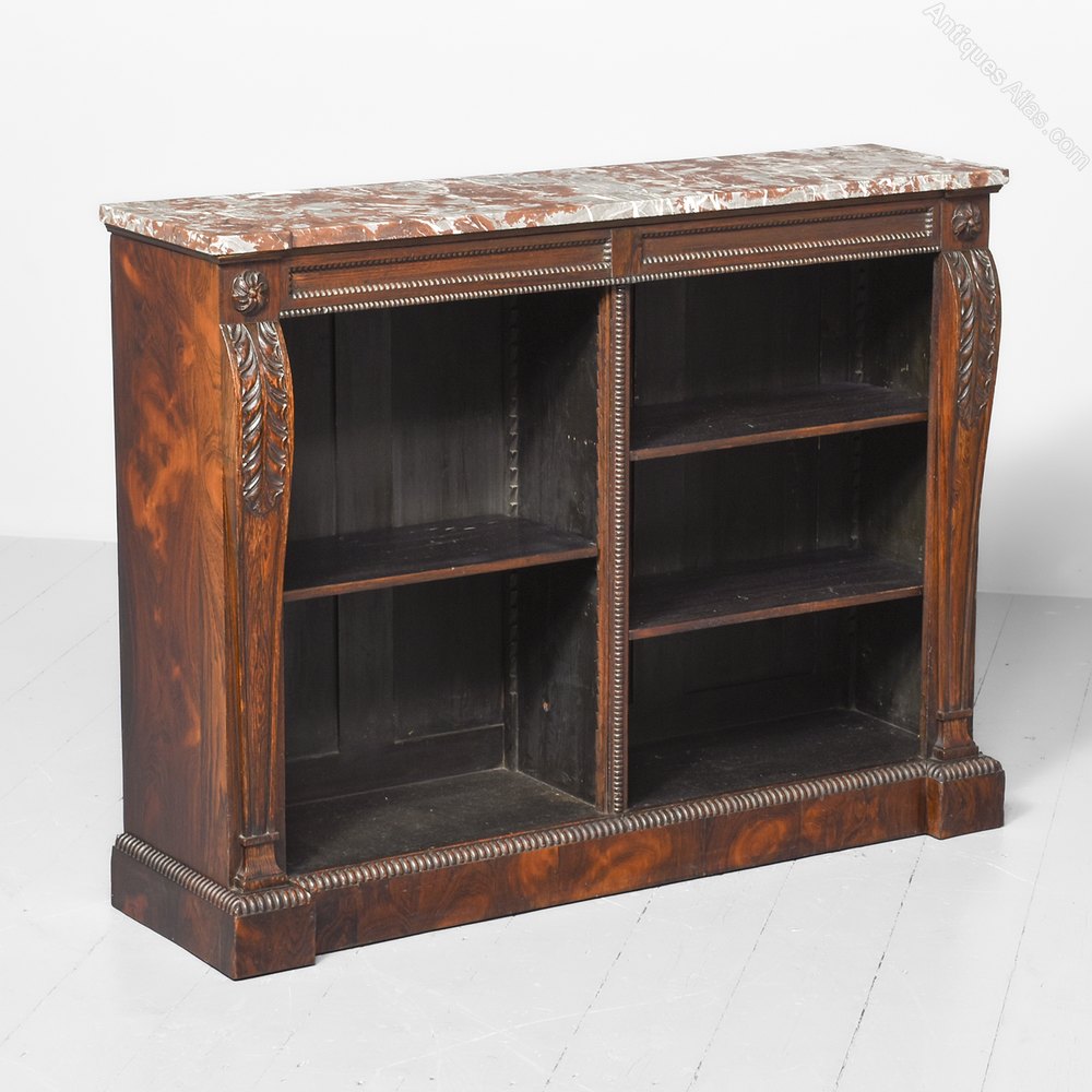 Marble Top Regency Rosewood Open Bookcase Antiques Atlas