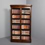 Mid-Victorian figured walnut, tall open bookcase