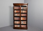 Mid-Victorian Figured Walnut, Tall Open Bookcase