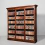 Mid-Victorian mahogany three section, bookcase