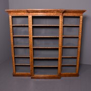 Mid Victorian Tall, 3-section Open Bookcase 
